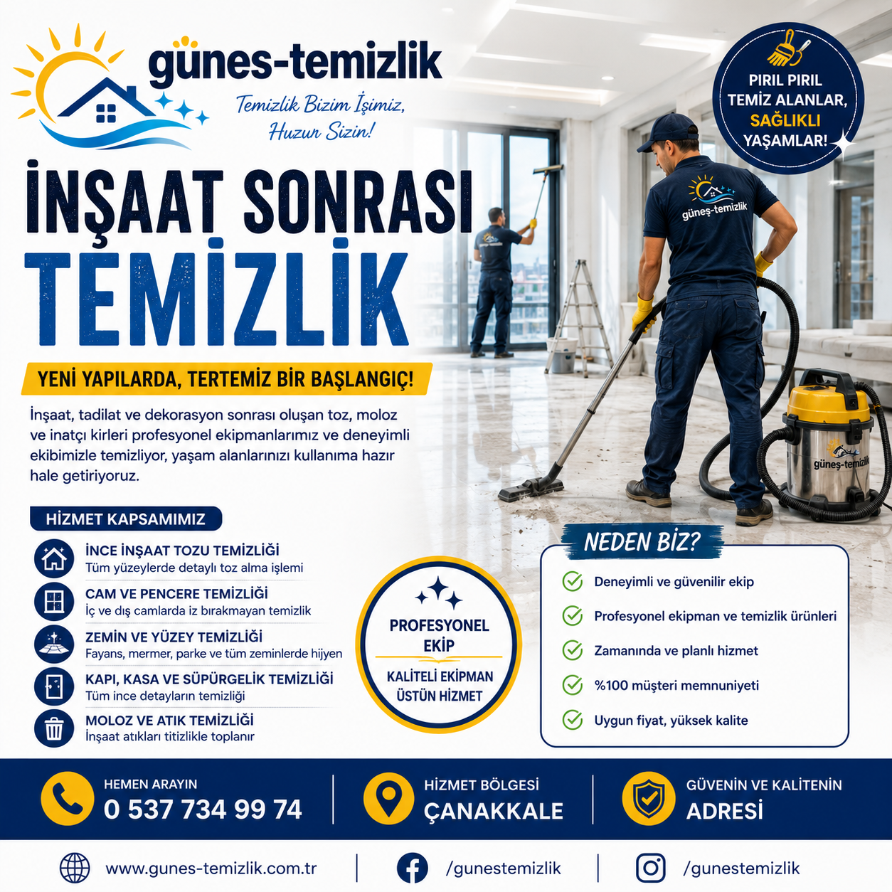 Çanakkale inşaat sonrası temizlik
